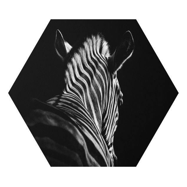 Stampe Silhouette Zebra scuro