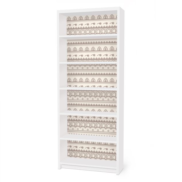 Carta adesiva per mobili IKEA - Billy Libreria - Indian repeat pattern