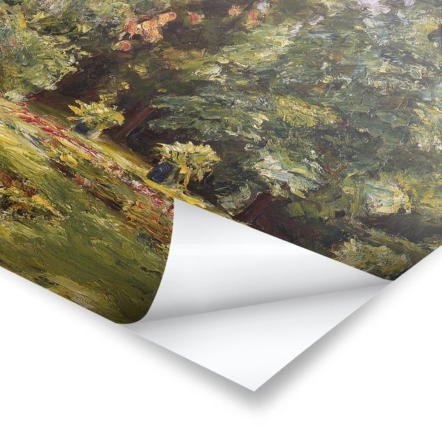Riproduzione quadri famosi Max Liebermann - Terrazza fiorita di Wannseegarten