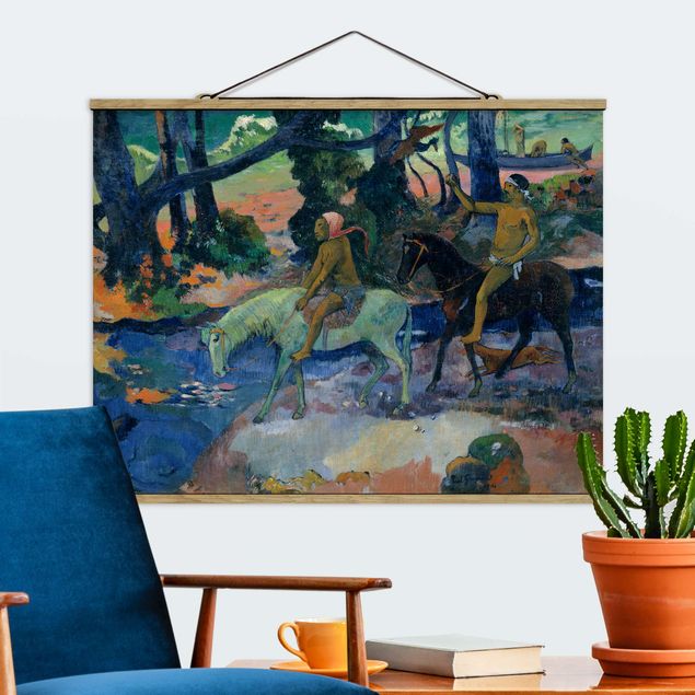 Stampe quadri famosi Paul Gauguin - La fuga, il guado