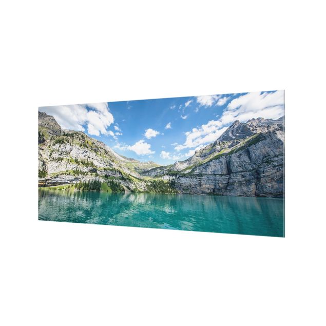 Paraschizzi in vetro - Meravigliosa montagna al lago - Formato orizzontale 2:1