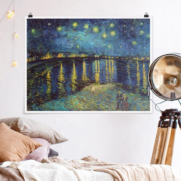 Quadri impressionisti Vincent Van Gogh - Notte stellata sul Rodano