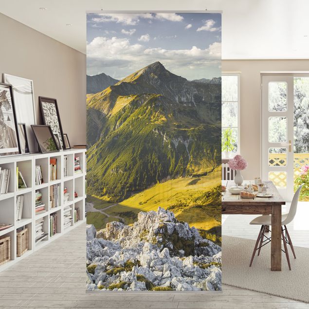Tenda a pannello - Mountains and valley of the Lechtal Alps in Tirol 250x120cm