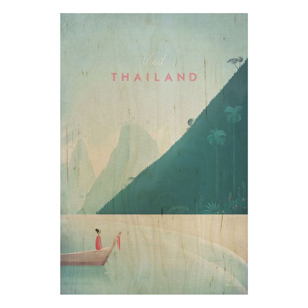 Quadri in legno con paesaggio Poster di viaggio - Thailandia