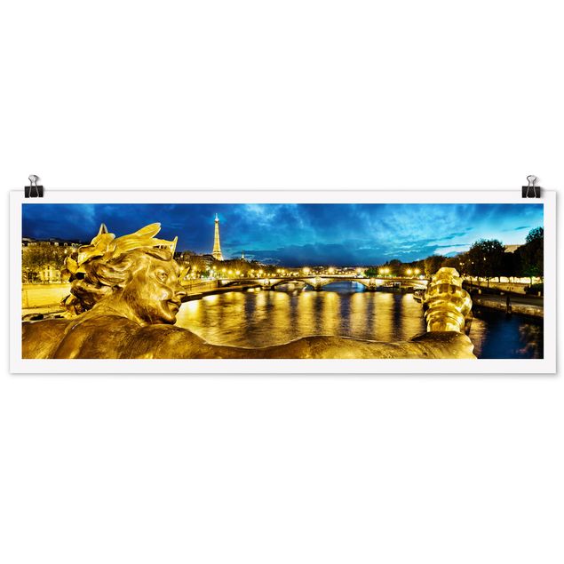 Poster architettura Parigi d'oro