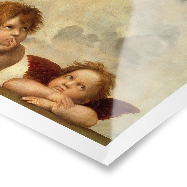Poster di quadri famosi Raffael - Due angeli. Dettaglio da La Madonna Sistina