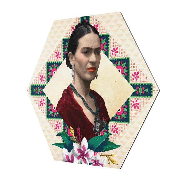Stampe Frida Kahlo - Fiori e geometria