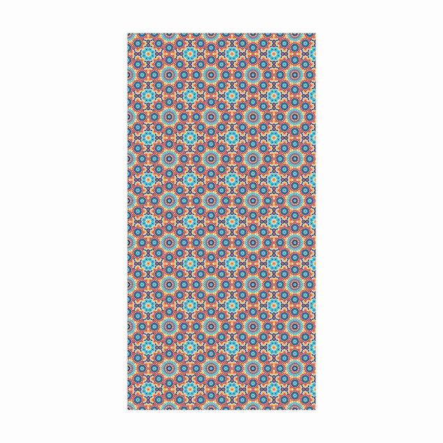tappeto colorato Motivi orientali con fiori colorati