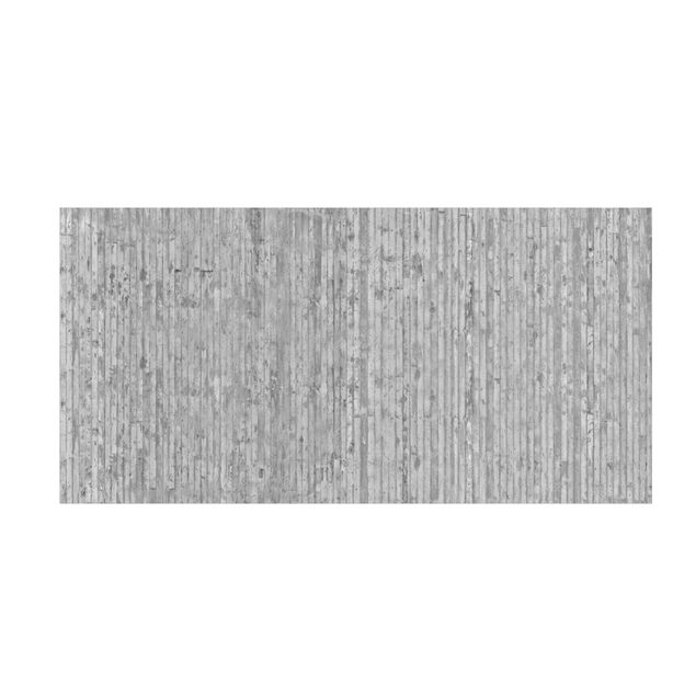 tappeto moderno grigio Carta da parati a strisce effetto cemento
