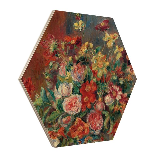 Quadri in legno con fiori Auguste Renoir - Vaso di fiori
