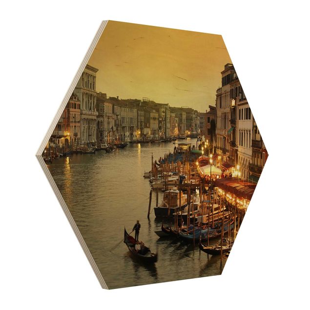 Esagono in legno - Canal Grande di Venezia