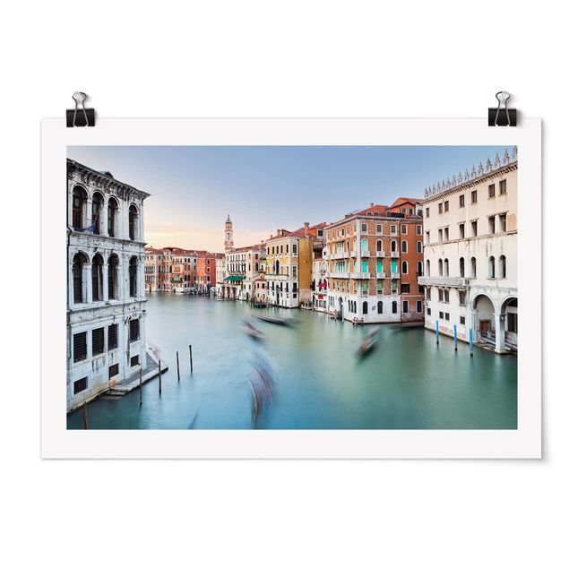 Poster skyline Vista sul Canal Grande dal Ponte di Rialto Venezia