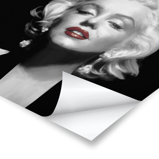 Stampe poster Marilyn con le labbra rosse
