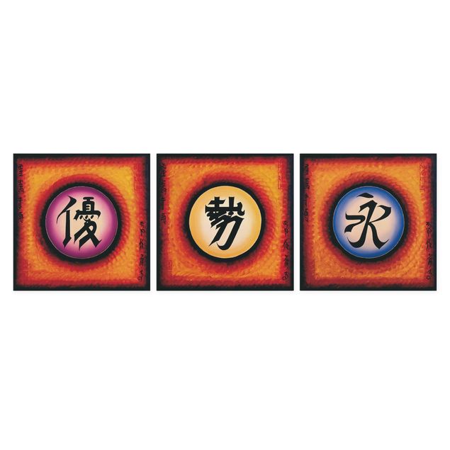 Stampe su tela Trio di caratteri cinesi