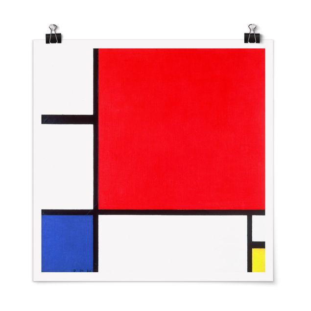Quadri impressionisti Piet Mondrian - Composizione con rosso, blu e giallo