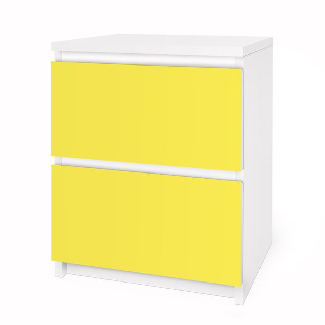 Carta adesiva per mobili IKEA - Malm Cassettiera 2xCassetti - Colour Lemon Yellow