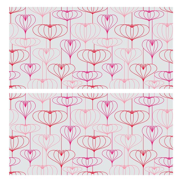 Carta adesiva per mobili IKEA - Malm Cassettiera 2xCassetti - Heart pattern