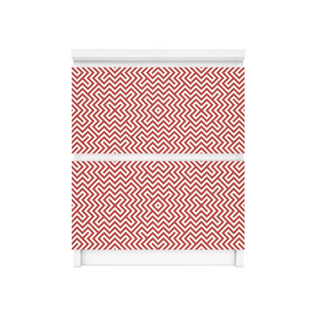 Pellicola adesiva Motivo a strisce geometriche rosse