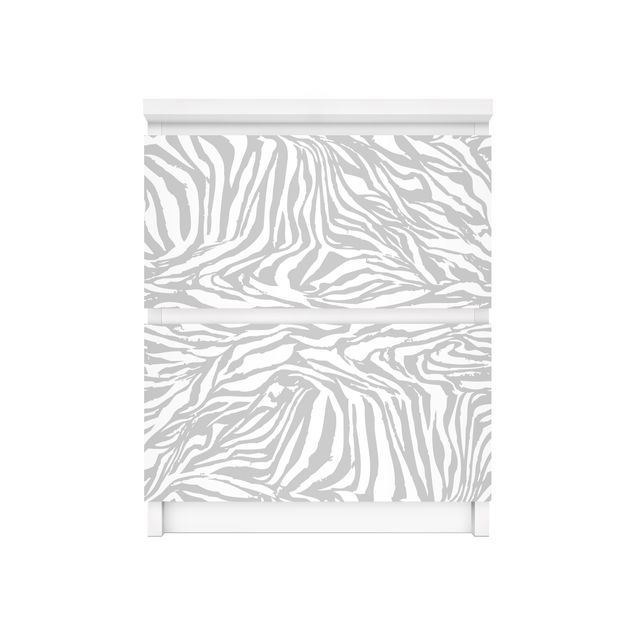 Pellicola autoadesiva Disegno zebra grigio chiaro 39x46x13cm