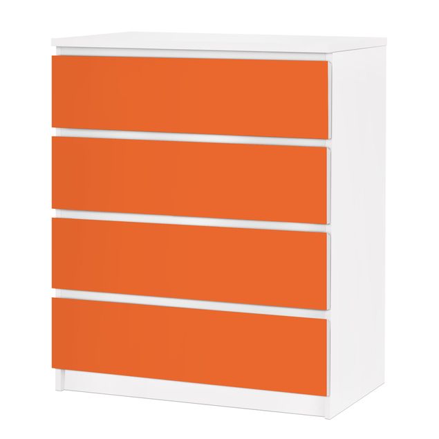 Carta adesiva per mobili IKEA - Malm Cassettiera 4xCassetti - Colour Orange