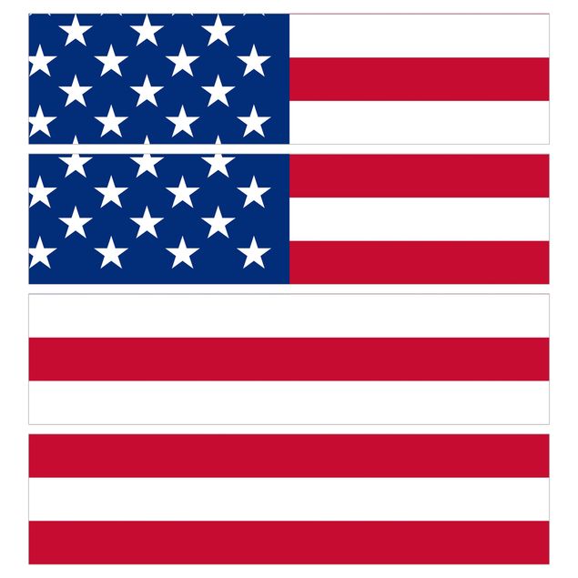 Carta adesiva per mobili IKEA - Malm Cassettiera 4xCassetti - Flag of America 1
