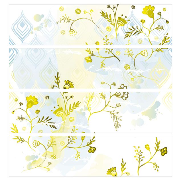 Carta adesiva per mobili IKEA - Malm Cassettiera 4xCassetti - Oasis floral pattern