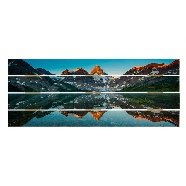 Stampe Paesaggio montano sul lago Magog in Canada