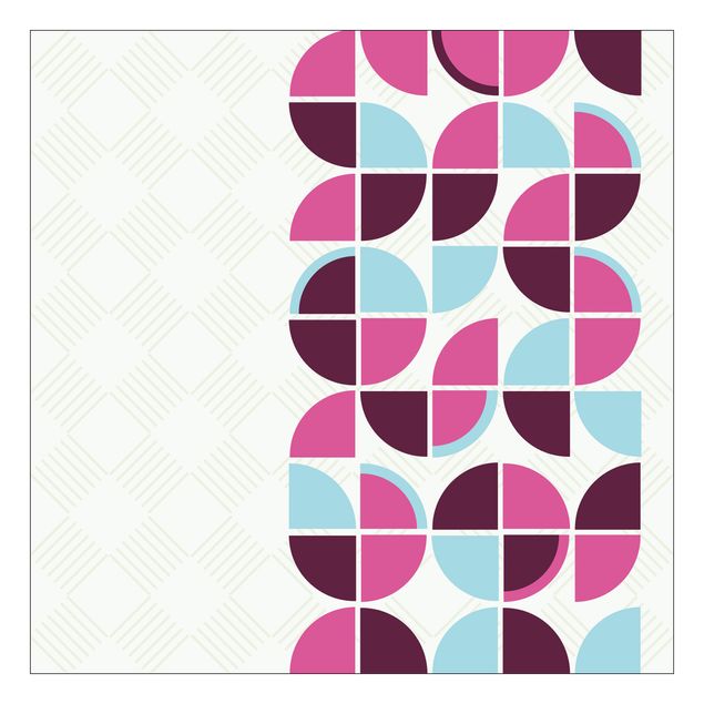 Carta adesiva per mobili IKEA - Lack Tavolino A retro circles pattern design