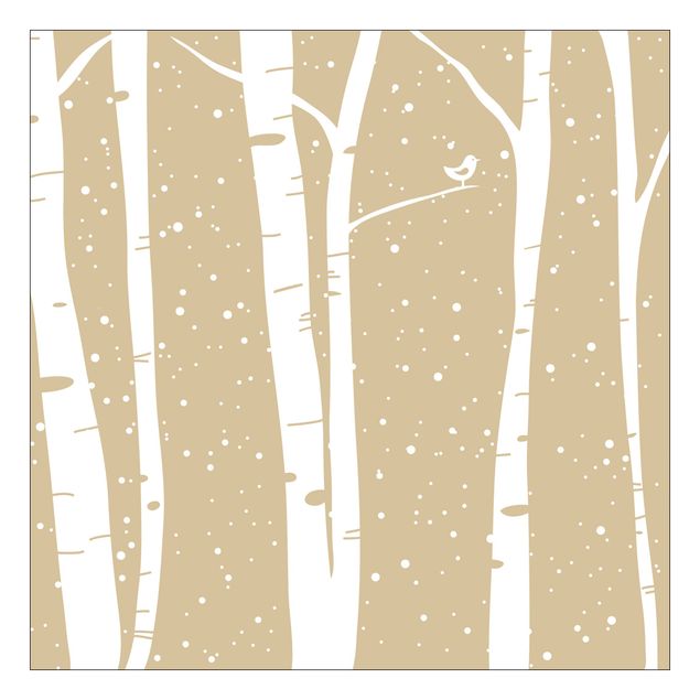 Carta adesiva per mobili IKEA - Lack Tavolino Snowconcert between birches