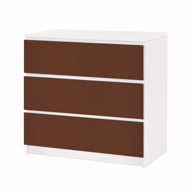 Carta adesiva per mobili IKEA - Malm Cassettiera 3xCassetti - Colour Chocolate