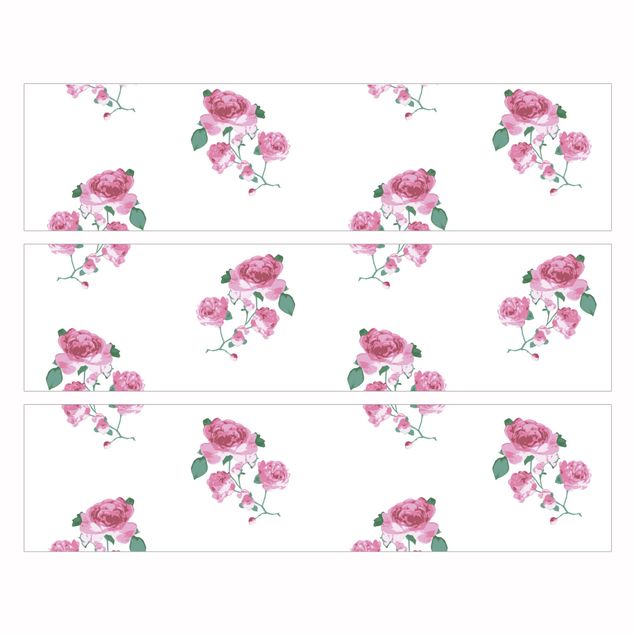 Carta adesiva per mobili IKEA - Malm Cassettiera 3xCassetti - English tea roses