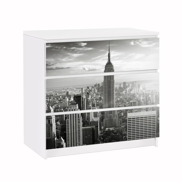 Pellicola adesiva grigia Manhattan Skyline