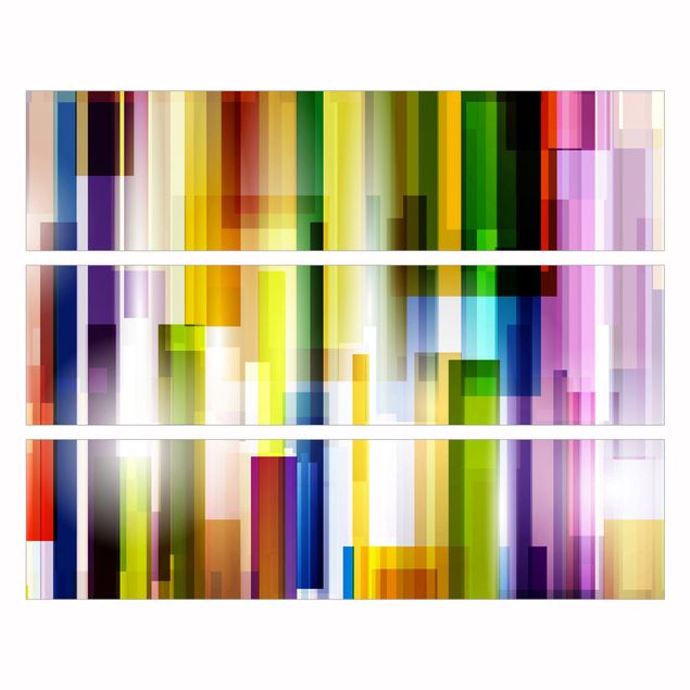 Carta adesiva per mobili IKEA - Malm Cassettiera 3xCassetti - Rainbow Cubes