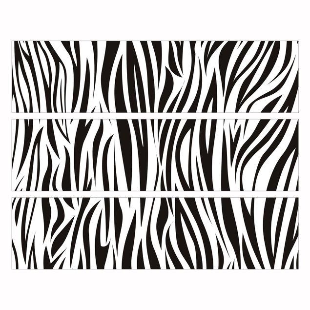 Carta adesiva per mobili IKEA - Malm Cassettiera 3xCassetti - Zebra Pattern