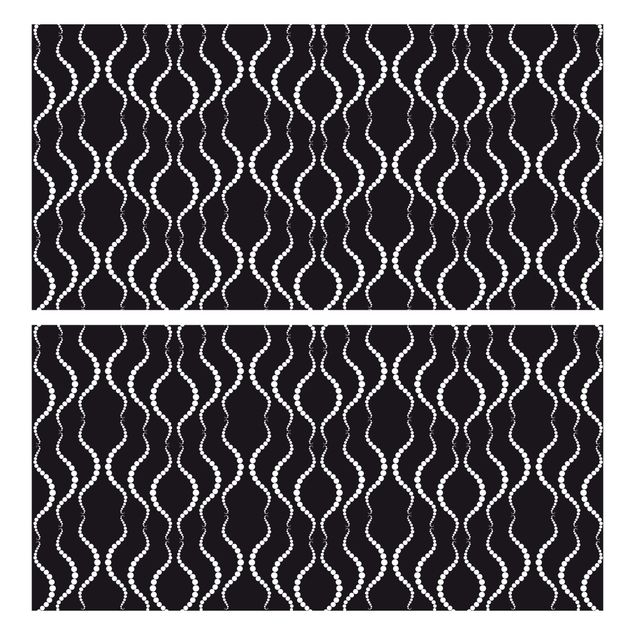 Carta adesiva per mobili IKEA - Malm Cassettiera 2xCassetti - Dot pattern in black