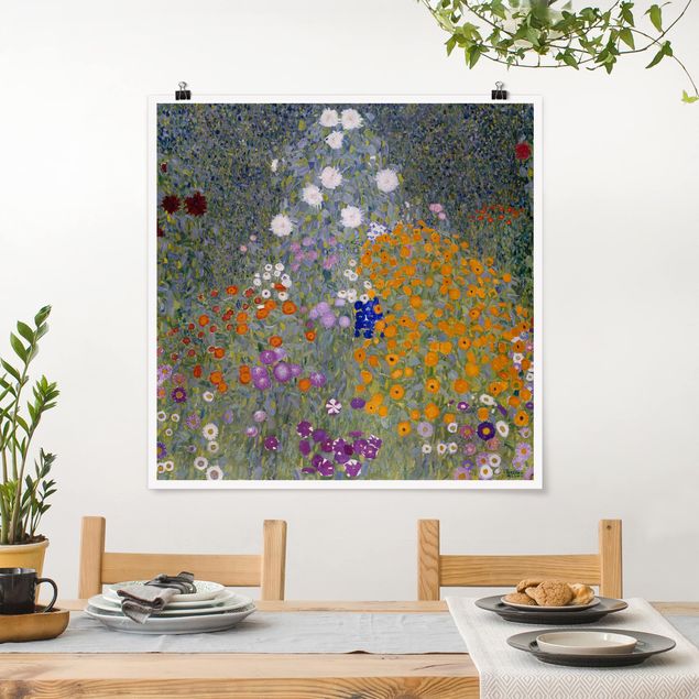 Stile di pittura Gustav Klimt - Giardino di casa