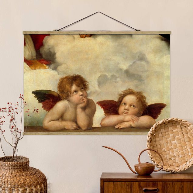 Stampe quadri famosi Raffael - Due angeli. Dettaglio da La Madonna Sistina