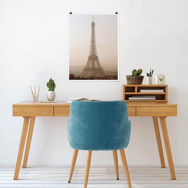 Poster retro style Tour Eiffel
