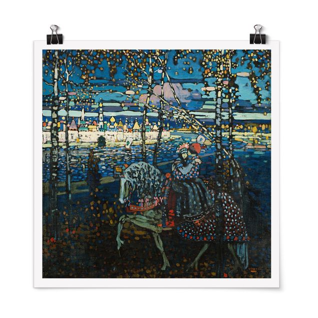Quadro espressionismo Wassily Kandinsky - Paar a cavallo