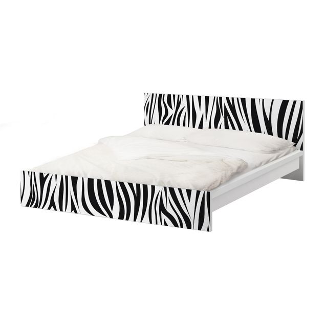 Carta adesiva per mobili IKEA - Malm Letto basso 160x200cm Zebra Pattern