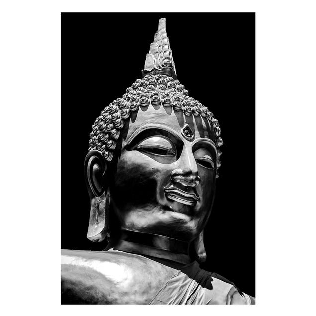 Quadri bianco e nero Volto di statua di Buddha