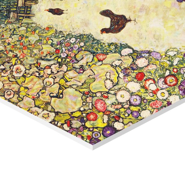Quadro klimt Gustav Klimt - Sentiero del giardino con galline