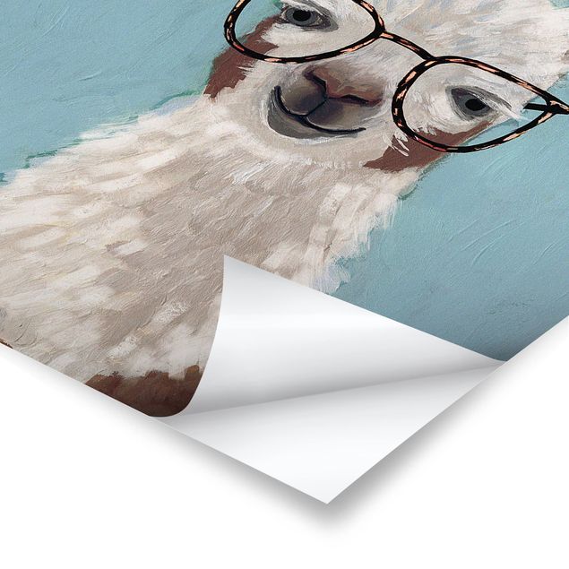 Poster Lama con occhiali II