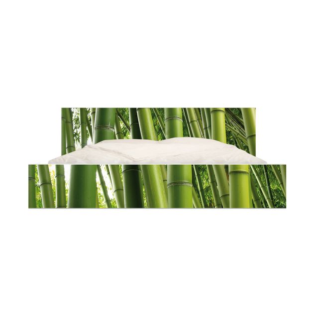 Pellicole adesive per mobili letto Malm IKEA Alberi di bambù n.1