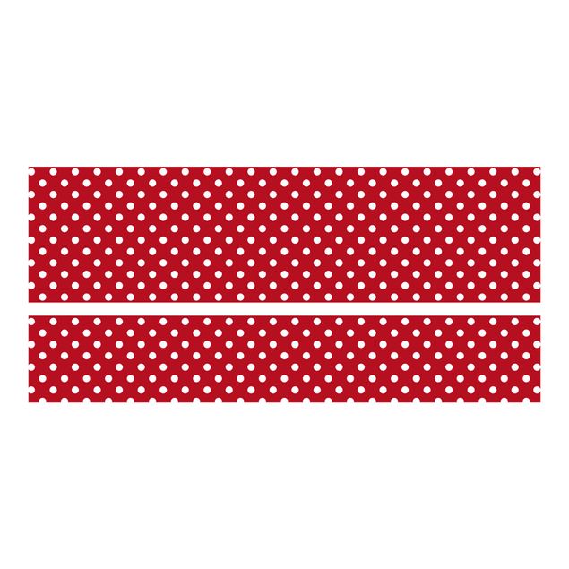 Carta adesiva per mobili IKEA - Malm Letto basso 160x200cm No.DS92 Dot Design Girly Red