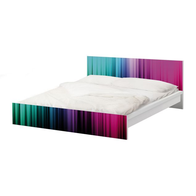 Carta adesiva per mobili IKEA - Malm Letto basso 160x200cm Rainbow Display