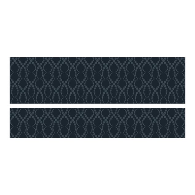 Carta adesiva per mobili IKEA - Malm Letto basso 160x200cm Black Pearls Ornament