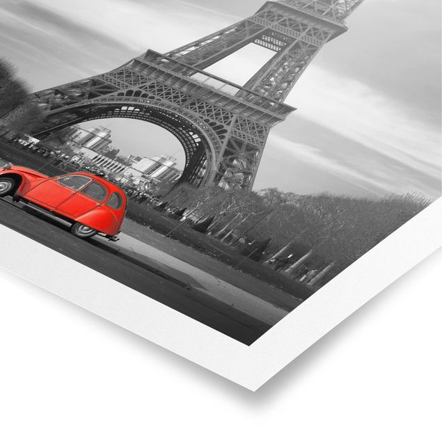 Poster bianco nero Spot su Parigi