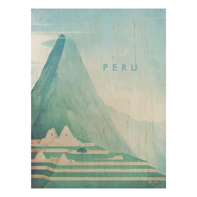 Quadri in legno con paesaggio Poster di viaggio - Perù