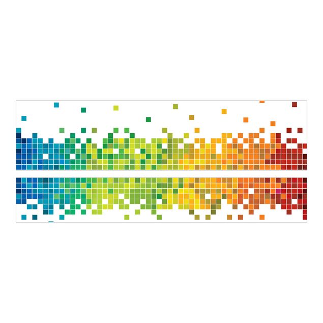 Carta adesiva per mobili IKEA - Malm Letto basso 180x200cm Pixel Rainbow